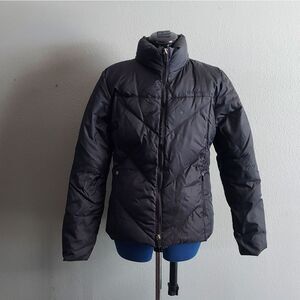 BEBE LADIES BLACK QUILTED ZIPPERED DOWN JACKET SIZE MEDIUM